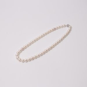 越物 ほほえみの真珠 サンゴパール入り　8.5-9.0mm ネックレス＆イヤリングorピアス　セット