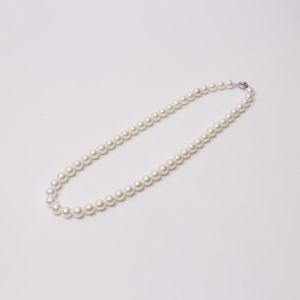 越物 ほほえみの真珠 サンゴパール入り　7.5-8.0mm ネックレス＆イヤリングorピアス　セット